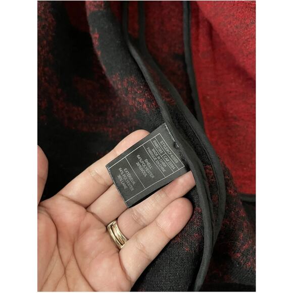 Cupcakes & cashmere 'Brighton' Houndstooth Wrap Coat Wool Belted Size Small Cozy - Picture 8 of 12